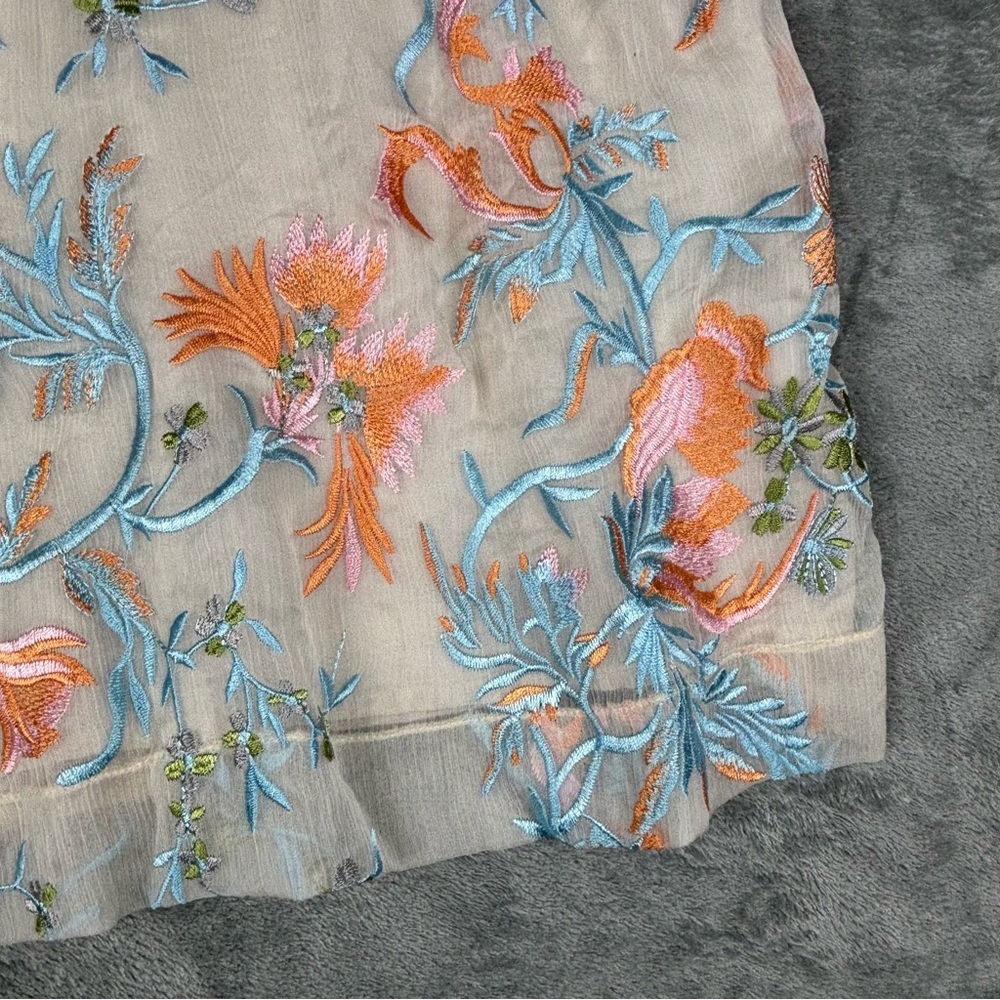Anthropologie TINY Floral Frieda Embroidered Top Womens Large - Picture 6 of 12